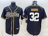 Men's Pittsburgh Steelers #32 Franco Harris Black With Patch Cool Base Stitched Baseball Jerseys,baseball caps,new era cap wholesale,wholesale hats